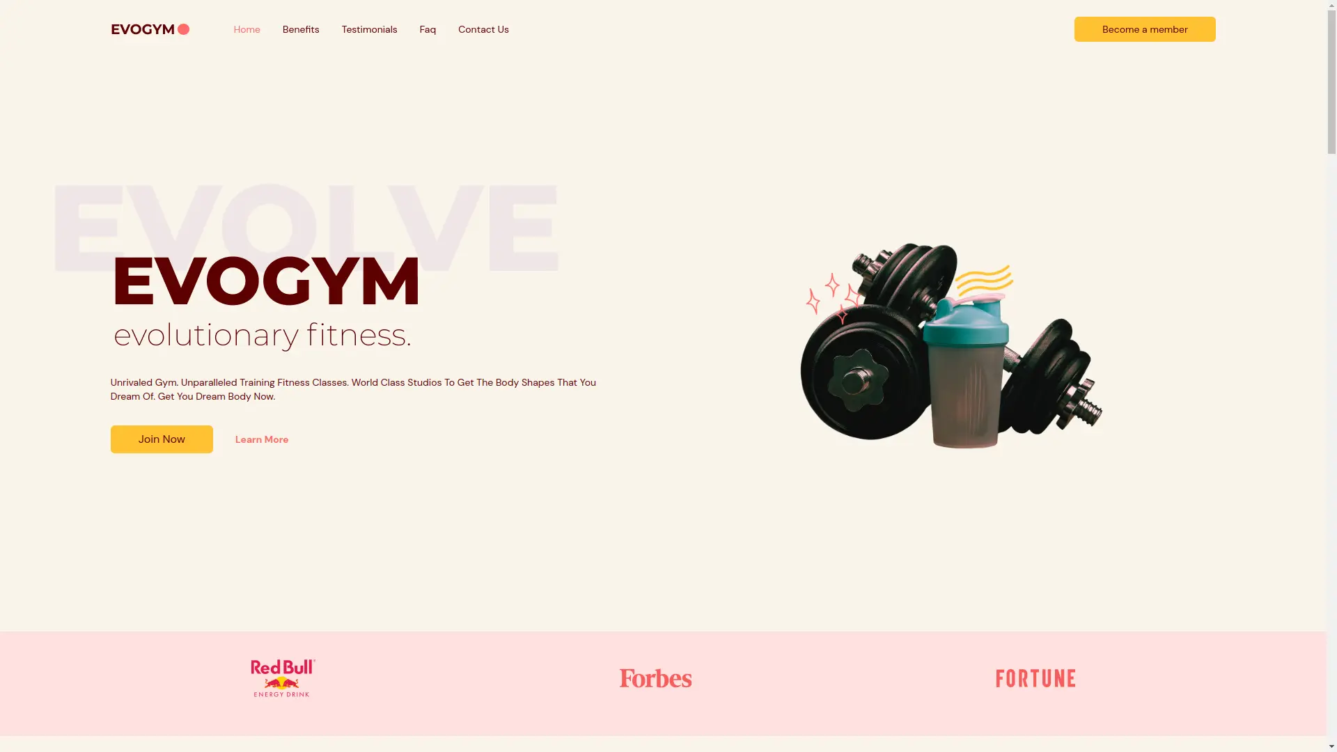 Get Fit Go – Modern Gym Marketing Website screenshot